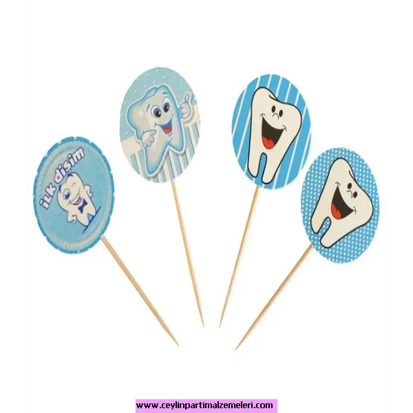 Diş Temalı Mavi Kürdan